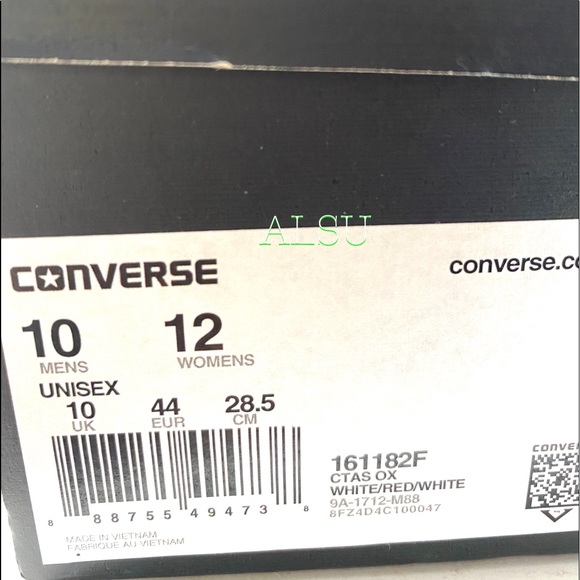 🎁 Santa’s Special 🎄 Converse Ctas I ❤️ NY Canvas Low Top White Red Men 161182F - Picture 9 of 9